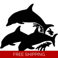 3 Dolphins Die Cut Vinyl Decal st..