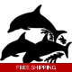 3 Dolphins Die Cut Vinyl Decal sticker 3 Dolphins Die Cut Vinyl Decal sticker