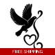 Dove heart Die Cut Vinyl Decal sticker Dove heart Die Cut Vinyl Decal sticker
