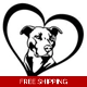 pitbull heart dog Pet Die Cut Vinyl Decal sticker pitbull heart dog Pet Die Cut Vinyl Decal sticker