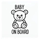 baby on board teddy Bear Die Cut Vinyl Decal sti.. baby on board teddy Bear Die Cut Vinyl Decal sti..