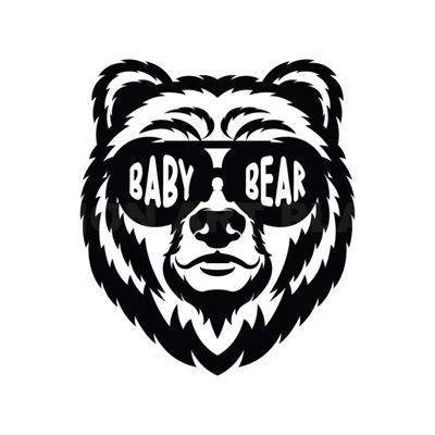 baby bear wearing sunglasses Die Cut Vinyl Decal sticker baby bear wearing sunglasses Die Cut Vinyl Decal sticker
