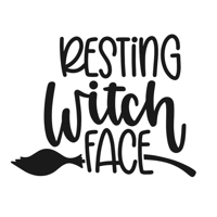 resting witch face Die Cut Vinyl ..