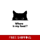Where is my food peeking cat Die Cut Vinyl Decal..