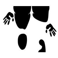 Booty Butt leg hand foot Silhouet..