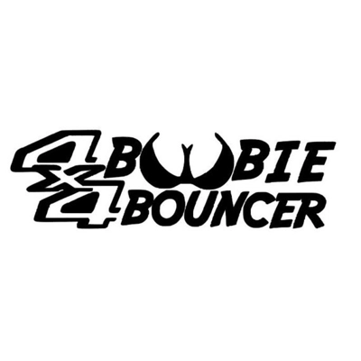 4x4 Boobie bouncer Die Cut Vinyl Decal sticker