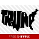 USA Map Trump Die Cut Vinyl Decal USA Map Trump Die Cut Vinyl Decal