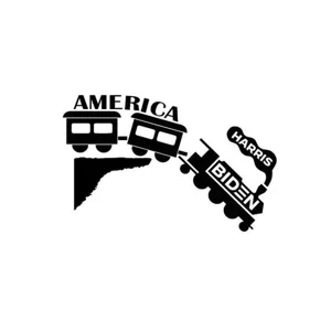 Biden Harris America Train Die Cut Vinyl Decal Sticker