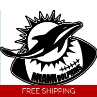 NFL Football Miami Dolphins vinyl..
