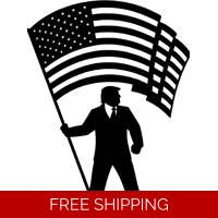 Trump holding usa flag Die Cut Vi..