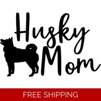 Husky Mom Dog Die Cut Vinyl Decal..