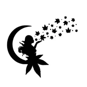 Fairy Weed Marijuana 420 Moon Die Cut Vinyl Decal sticker