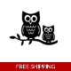 2 Owls on branch Die Cut Vinyl Decal sticker 2 Owls on branch Die Cut Vinyl Decal sticker