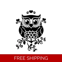 Owl heart Die Cut Vinyl Decal sti..