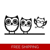 3 Owl family Die Cut Vinyl Decal ..