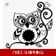Owl heart vinesDie Cut Vinyl Decal sticker Owl heart vinesDie Cut Vinyl Decal sticker