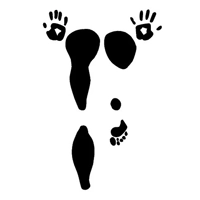 Booty Butt leg hand foot Silhouet..