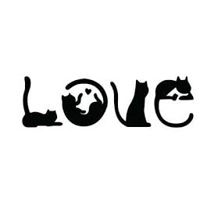 Cat Love Die Cut Vinyl Decal stic..