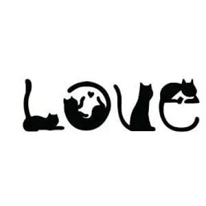 Cat Love Die Cut Vinyl Decal sticker