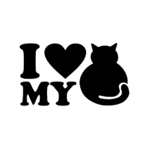 I love my cat heart Die Cut Vinyl Decal sticker