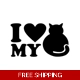 I love my cat heart Die Cut Vinyl Decal sticker I love my cat heart Die Cut Vinyl Decal sticker