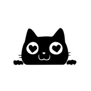 Peeking Cat Heart Eyes Die Cut Vinyl Decal sticker