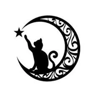 Celestial Cat Star Moon Die Cut Vinyl Decal sticker