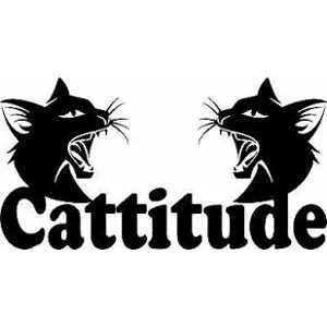 Cattitude Cat Die Cut Vinyl Decal sticker