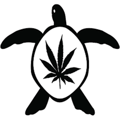 Sea Turtle Leaf Marijuana 420 Weed Bud Die Cut Vinyl Decal sticker