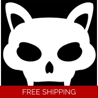 cat skull fangs Die Cut Vinyl Dec..