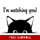 Im watching you! Peeking Cat Die Cut Vinyl Decal.. Im watching you! Peeking Cat Die Cut Vinyl Decal..