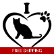 I love cat heart paw Die Cut Vinyl Decal sticker I love cat heart paw Die Cut Vinyl Decal sticker