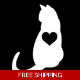 Cat heart Die Cut Vinyl Decal sticker Cat heart Die Cut Vinyl Decal sticker