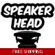 Speaker Head, Basshead Die Cut Vinyl Decal stick.. Speaker Head, Basshead Die Cut Vinyl Decal stick..