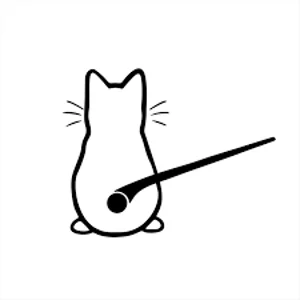 Cat wiper tail Die Cut Vinyl Decal sticker