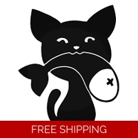 Cat with Fish Die Cut Vinyl Decal..
