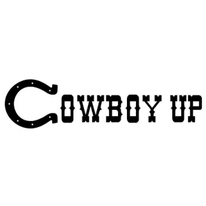 Cowboy Up Die Cut Vinyl Decal sticker