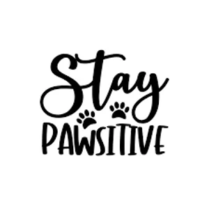Stay Pawsitive cat dog paw pet Die Cut Vinyl Decal sticker