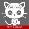 Cat lady Die Cut Vinyl .. Cat lady Die Cut Vinyl ..