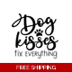 Dog kisses fix everthing paw Die Cut Vinyl Decal.. Dog kisses fix everthing paw Die Cut Vinyl Decal..