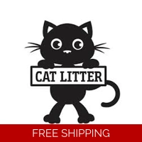 Cat holding Cat Litter Sign Die C..