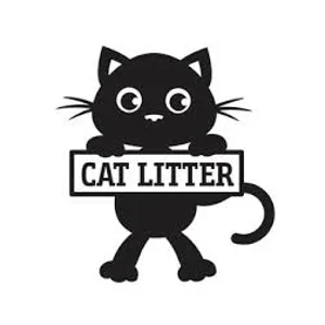 Cat holding Cat Litter Sign Die Cut Vinyl Decal sticker