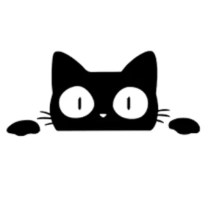 Cat peeking Die Cut Vinyl Decal sticker