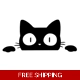 Cat peeking Die Cut Vinyl Decal sticker Cat peeking Die Cut Vinyl Decal sticker