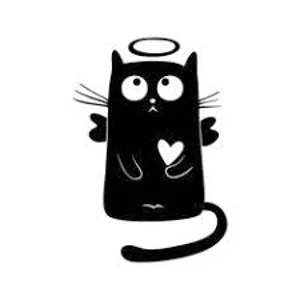 Angel cat with heart and halo Die Cut Vinyl Decal sticker