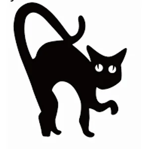 Arched Scaredy Cat Halloween Die Cut Vinyl Decal sticker