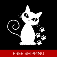 Cat paw prints Die Cut Vinyl Deca..