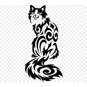 Tribal Cat Die Cut Vinyl Decal sticker COPY