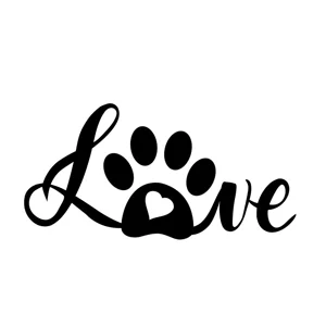 Love Paw Dog Cat Pet Die Cut Vinyl Decal sticker