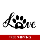 Love Paw Dog Cat Pet Die Cut Vinyl Decal sticker Love Paw Dog Cat Pet Die Cut Vinyl Decal sticker